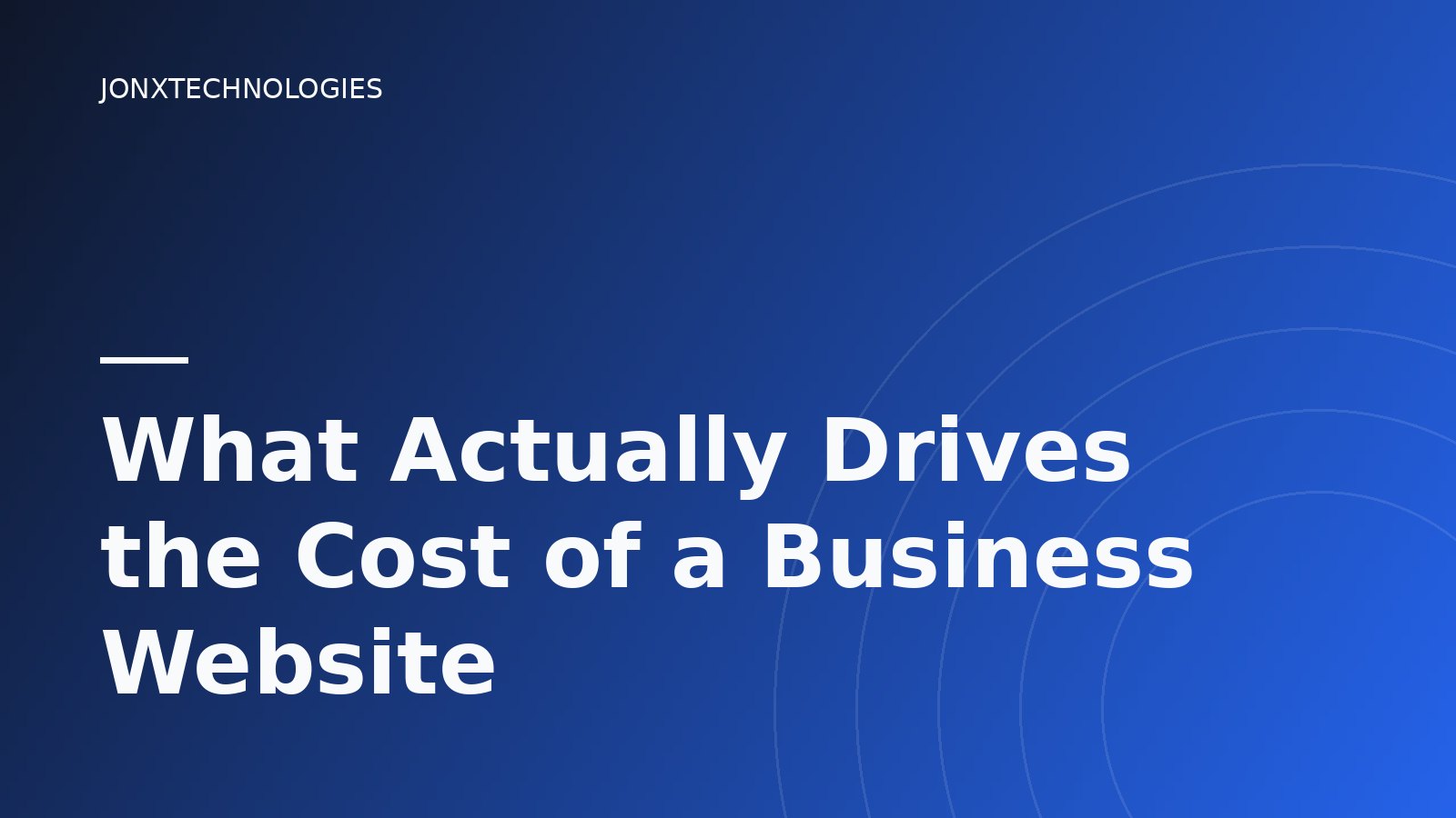 What Actually Drives the Cost of a Business Website